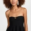 Stella McCartney Compact Knit Bustier Top Black