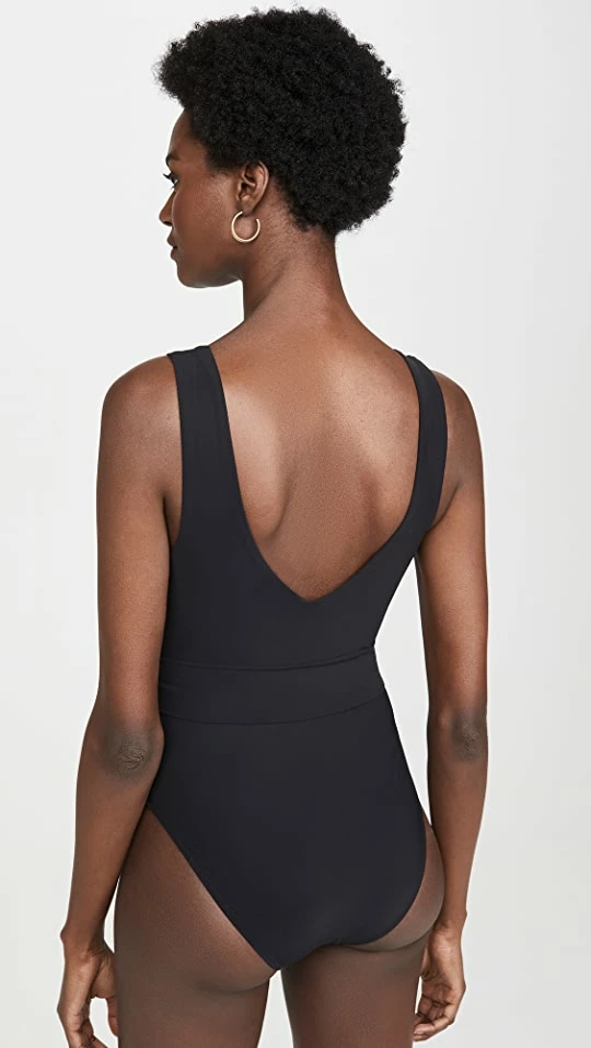 Tory Burch Miller Plunge One Piece Black 4 Tory Burch Miller Plunge One Piece Black - Image 2