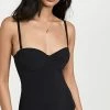 Tory Burch Lipsi Solid One Piece Black