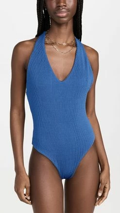 Veronica Beard Salis Swimsuit Riviera Blue