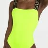 Versace Swimsuit One Piece Acid Yellow + Black