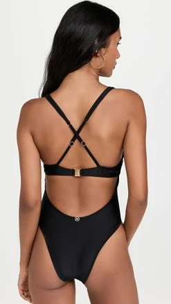 ViX Swimwear Solid Noemi One Piece Swimsuit Black -Jonathan Simkhai Shop vixsw409641cd2d 1656778316223 2 0. UX540 . QL90