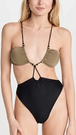 ViX Swimwear Solid GI One Piece Swimsuit Olive